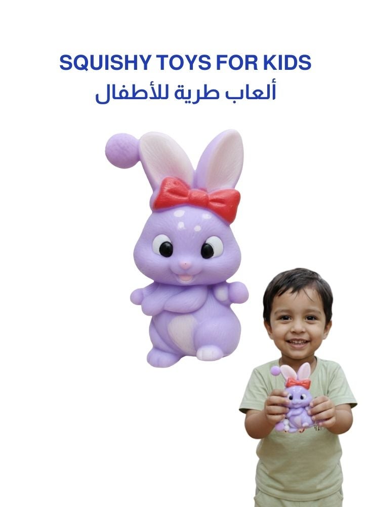 Premium Purple Bunny Character Mini Figure with Bow – Adorable Kawaii Collectible Toy for Kids, Decor & Gift Use - Image 1